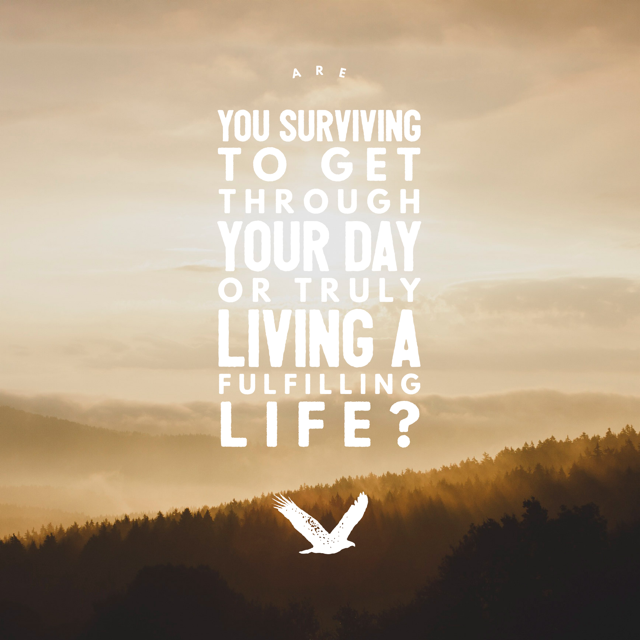 Are you surviving to get through your day or truly living a fulfilling life?